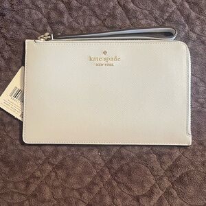 Kate Spade-Celeste Blue-Staci Wrsitlet with L zip closure